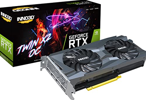 Inno3D Video Card NVIDIA GeForce RTX 3060Ti Twin X2 OC LHR, 8GB 256bit GDDR6, 1680MHz / 19G, PCI-E 4, 3x DP, HDMI, Dual fan, 2.7 slot N306T2-08D6X-119032DH