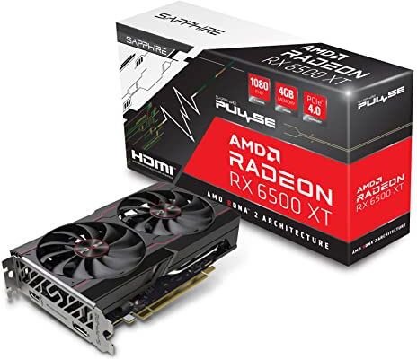 Sapphire 11314-01-20G Pulse AMD Radeon RX 6500 XT Gaming OC Scheda grafica con 4GB GDDR6, AMD RDNA 2