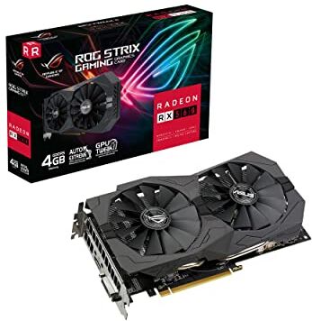 Asus ROG Strix AMD Radeon RX 560 V2, Scheda Grafica Gaming, 4GB GDDR5, PCIe 3.0, HDMI, Display Port, Ventole Con Design Wing-Blade, Tecnologia Auto-Extreme, Nero