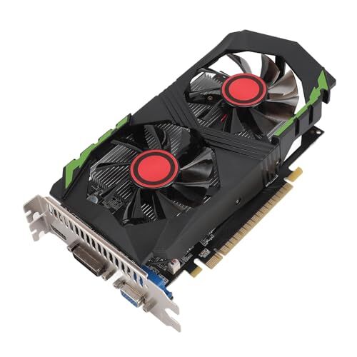 Bewinner Scheda Grafica da Gioco GTX750TI, Scheda Grafica da 4 GB GDDR5 128BIT con Doppia Ventola, Schede Video per Computer HDMI DVI VGA, Supporto Scheda Video GPU Windows 10 8 8.1 7 Vista