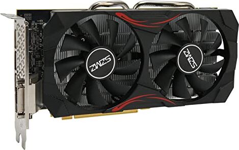 Bewinner Scheda Grafica da Gioco RX 580, Scheda Grafica GDDR5 da 8 GB a 256 Bit, Uscita DP HDMI DVI, Scheda Video Grafica PCI Express 3.0 con Doppia Ventola per Computer Desktop