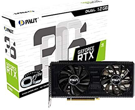 Palit Graphics Card 12 GB 192 bit PCIE 4.0 16x GDDR6 GPU 1320 MHz Dual Slot Fansink 1xHDMI 3xDisplayPort NE63060T19K9-190AD