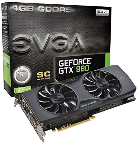 EVGA GTX980 SC ACX 4GB D5 Scheda Grafica Nvidia GeForce GTX 980 1266 MHz 4096 Mo PCI-Express