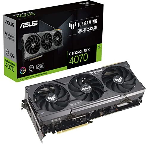 Asus TUF Gaming NVIDIA GeForce RTX 4070 Scheda Grafica, 12 GB GDDR6X 192-bit 21 Gbps PCIE 4.0, GPU Tweak III, TUF-RTX4070-12G-GAMING