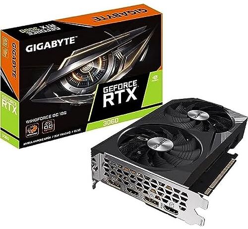 Gigabyte NVIDIA GeForce RTX 3060 WINDFORCE OC V2 Scheda grafica 12GB GDDR6, 192-bit, PCI-E 4.0, 1792MHz Core Clock, 2x DP 1.4, 2 x HDMI 2.1, NVIDIA Ampere GV-N3060WF2OC-12GD