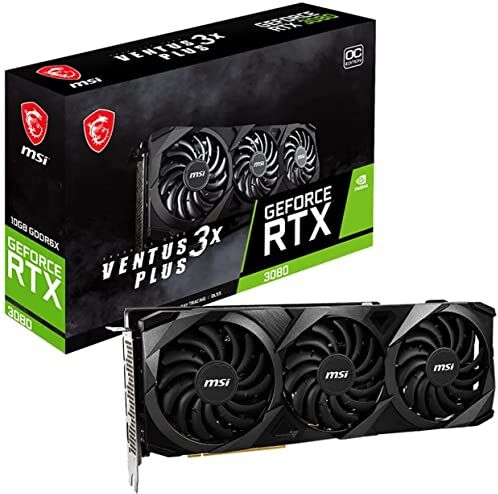 MSI GeForce RTX 3080 VENTUS 3X PLUS 10G OC LHR Gaming Scheda grafica NVIDIA RTX 3080 LHR, GPU 1740 MHz, memoria GDDR6X da 10 GB