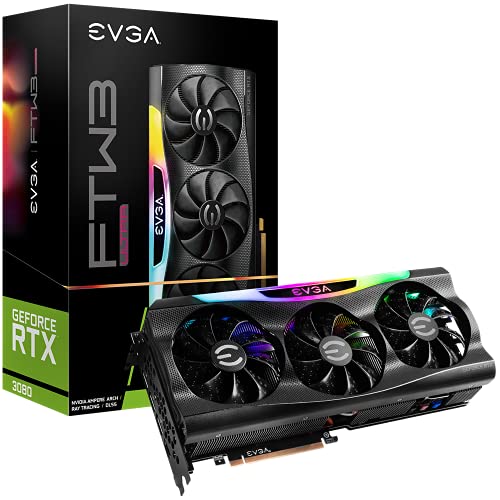 EVGA Geforce Rtx 3080 Ftw3 Ultra Gaming, 10G-P5-3897-Kl, 10Gb Gddr6X, ‎‎Nero