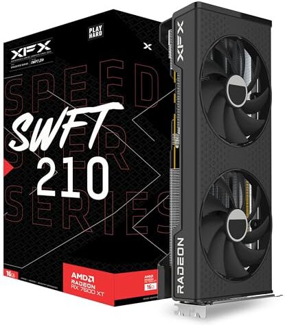 Pine XFX Scheda grafica di gioco Speedster SWFT210 Radeon RX 7600XT Core (RX-76TSWFTFP)