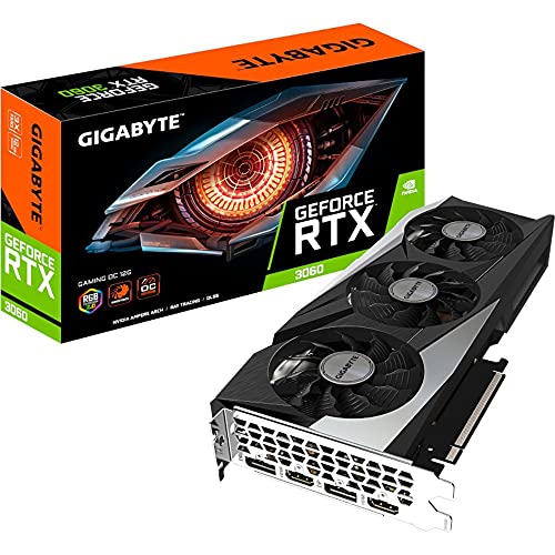 Gigabyte NVIDIA GeForce RTX 3060 GAMING OC V2 Scheda grafica 12GB GDDR6, 192-bit, PCI-E 4.0, 1837MHz Core Clock, RGB, 2x DP 1.4, 2 x HDMI 2.1, NVIDIA Ampere GV-N3060GAMING OC-8GD