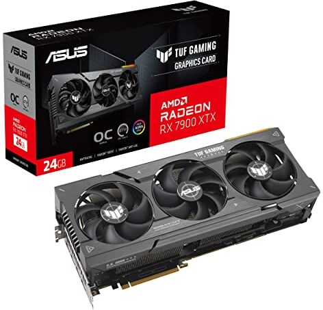 Asus TUF Gaming AMD Radeon RX 7900 XT OC Edition, 20GB GDDR6 320-bit 20 Gbps PCIE 4.0, GPU Tweak III, TUF-RX7900XT-O20G-GAMING