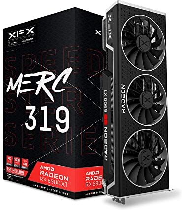 Pine XFX Pine Technology  Speedster MERC319 Radeon RX 6900XT Black Gaming Scheda Grafica con 16GB GDDR6, AMD RDNA™ 2 (RX-69XTATBD9)