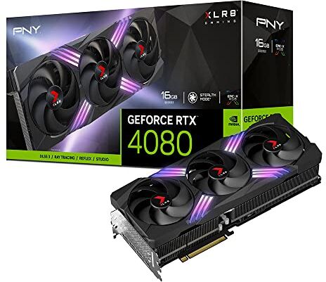 PNY Ventola tripla GeForce RTX® 4080 da 16 GB XLR8 Gaming Verto Epic-X RGB™