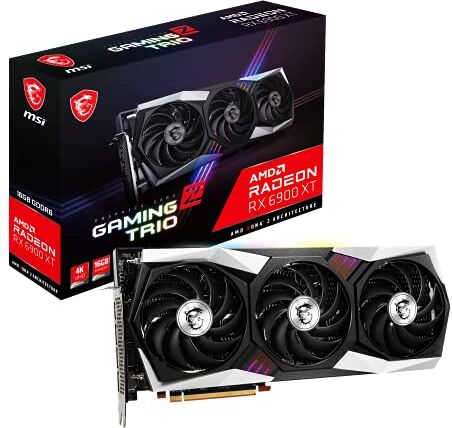 MSI Radeon RX 6900 XT GAMING Z TRIO 16G Scheda Video Gaming 16GB GDDR6, 2425MHz, PCI Express 4, 256-bit, 3x DP v 1.4, HDMI 2.1 (Supporta 4K)