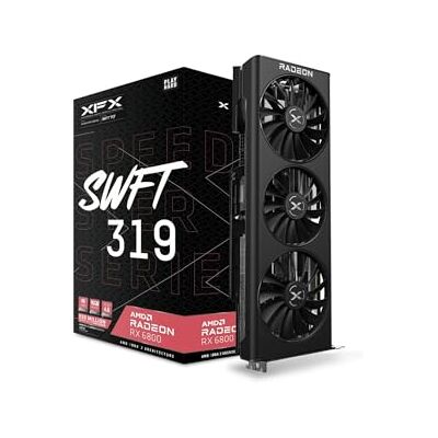 Pine XFX Speedster SWFT319 AMD Radeon RX 6800 Scheda grafica da gioco, 16 GB GDDR6, AMD RDNA 2 RX-68XLAQBD9 Pine XFX Speedster SWFT319 AMD Radeon RX 6800 Scheda grafica da gioco, 16 GB GDDR6, AMD RDNA 2 RX-68XLAQBD9