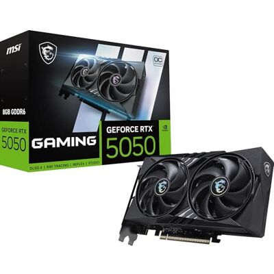 MSI NVIDIA GeForce RTX 5050 8G Gaming OC Scheda grafica – 8 GB GDDR6 (20 Gbps / 128 bit), PCIe 5.0 – Twin FROZR 10 (2 ventole STORMFORCE), HDMI 2.1b, DisplayPort 2.1b MSI NVIDIA GeForce RTX 5050 8G Gaming OC Scheda grafica – 8 GB GDDR6 (20 Gbps / 128 bit), PCIe 5.0 – Twin FROZR 10 (2 ventole STORMFORCE), HDMI 2.1b, DisplayPort 2.1b