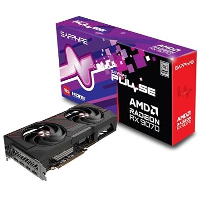 Sapphire 11349-03-20G Pulse Scheda grafica da gioco AMD Radeon™ RX 9070 con 16 GB GDDR6, AMD RDNA 4 Sapphire 11349-03-20G Pulse Scheda grafica da gioco AMD Radeon™ RX 9070 con 16 GB GDDR6, AMD RDNA 4