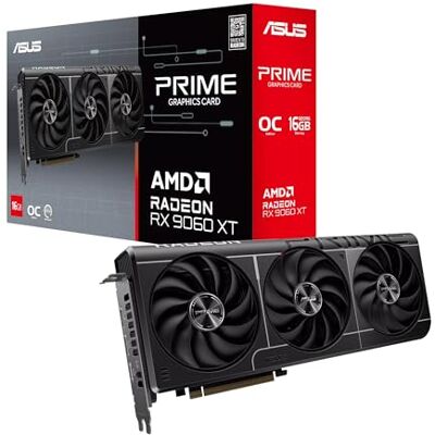Asus PRIME RX9060XT OC, Scheda Grafica 16 GB GDDR6 AMD Radeon, Nera Asus PRIME RX9060XT OC, Scheda Grafica 16 GB GDDR6 AMD Radeon, Nera