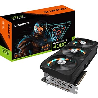 Gigabyte GeForce RTX 4080 GAMING OC 16GB Scheda grafica 16GB DDR6X, 192bit, PCI-E 4.0, Core 2535Mhz, RGB, Anti-sag bracket, DP 1.4, HDMI 2.1a, NVIDIA DLSS 3, GV-N4080GAMING OC-16GD Gigabyte GeForce RTX 4080 GAMING OC 16GB Scheda grafica 16GB DDR6X, 192bit, PCI-E 4.0, Core 2535Mhz, RGB, Anti-sag bracket, DP 1.4, HDMI 2.1a, NVIDIA DLSS 3, GV-N4080GAMING OC-16GD