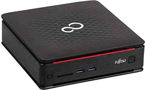 Fujitsu , Mini Pc Pronto all'Uso, Computer Pc Fisso Intel i5, Ram 8Gb, SSD 256Gb, Pc Desktop con Pacchetto Office 2021, Windows 11 Pro e Chiavetta WI-Fi (Ricondizionato)