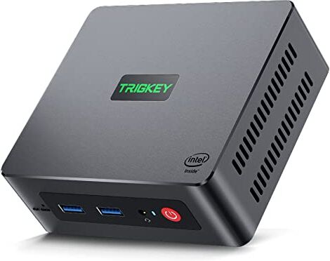 TRIGKEY G4 Mini PC CPU Intel Alder Lake-N100 di 12a generazione (fino a 3,40 GHz) TDP 25 W 16 GB DDR4 + 500 GB PCIe SSD/Sistema preinstallato/Dual HDMI 4K@60Hz/WiFi 6/BT 5.2/USB 3.2 (10 Gbps) ×4