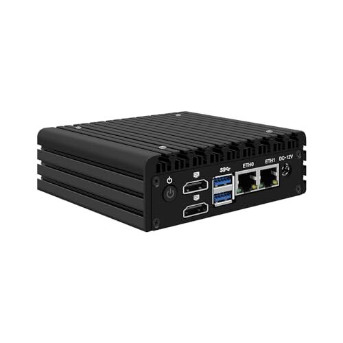 HUNSN Micro Firewall Appliance, Mini PC, pFsense, OPNsense, VPN, Router PC, Intel Core I3 N305, RJ56f, AES-NI, 2 x 226-V 2.5GbE LAN, 2 x HDMI2.0, 2 x USB3.2, 4 x USB2.0, 16G RAM, 256G SSD