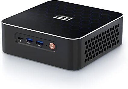 KingnovyPC AMD Ryzen 5 6600H Mini PC, 64GB DDR5 RAM 4TB PCIe4.0 SSD, Mini Computer 8K@60Hz Triple Display/WiFi6/BT5.2 for Gaming/Home/Office