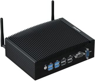 FANPEEC Mini PC Fanless Core i5 8260U, PC industriale Windows 11 Pro 16 GB RAM 512 GB SSD, PC desktop WiFi 5, BT 4.2, 2 porte Ethernet, 2 x HD Wake On Lan, accensione automatica Mini computer desktop