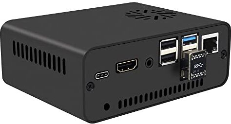 Geekworm NASPi-Lite 2.5 inch SATA HDD/SSD Case NAS Storage Kit for Raspberry Pi 4 8GB/4GB/2GB (Not include Pi 4)