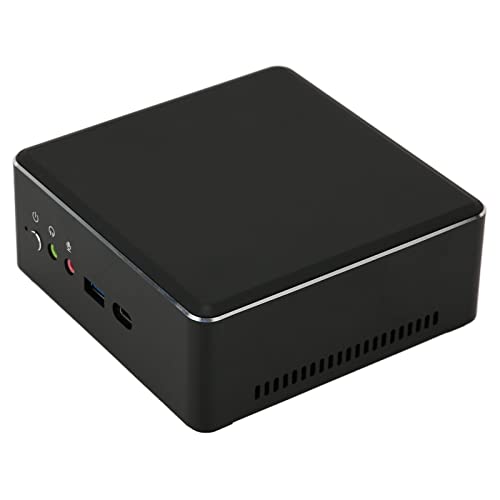 Jectse Mini PC Windows 10, Quad Core Radeon Vega 8 Grafica da 2,1 GHz a 3,7 GHz DP HD Tipo C Uscita Mini PC, Mini Computer Desktop, Supporto HDD/SSD SATA da 2,5 Pollici (Spina UE 4GB DDR4+128GB SSD)