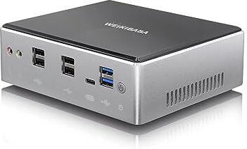 Weikibaba Mini PC Windows 10 Pro Core i5 8259U,Mini Computer 16GB DDR4 RAM 512GB M2 NVME SSD,Micro Computer Dual LAN Type-C WI-FI BT4.2 HDMI DP