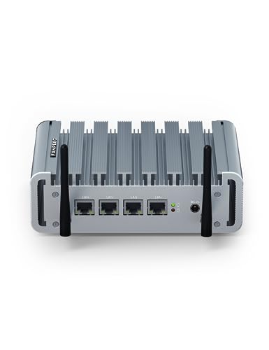 FANPEEC Firewall Router PC 2.5Gbe Celeron J4125, computer industriale fanless Windows 10 Pro 8GB RAM 256GB SSD 1TB HDD, 4 x I225-V Rj45 Lan, WiFi a banda singola, slot per scheda SIM, mini PC