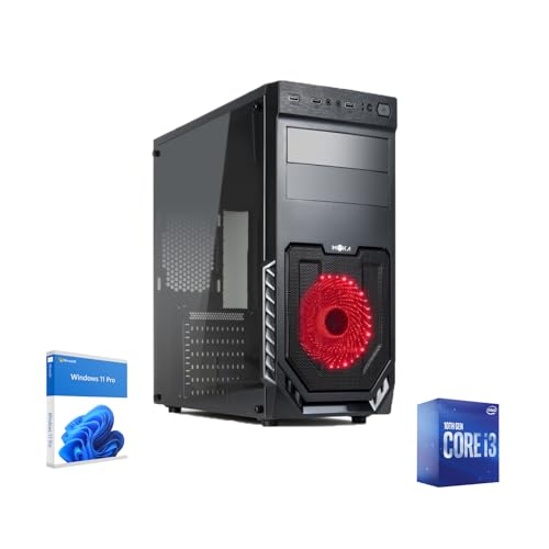 REALTECHNOLOGY Pc Fisso Desktop i3 10100 4,3 Ghz 4Core, Ram 16Gb, Ssd M2 Nvme 500 Gb, Grafica UHD 730, Wifi,Windows 11 Pro,Fisso Assemblato Ufficio,Completo