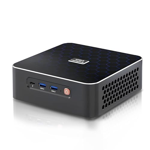 KingnovyPC Fanless Mini PC, AMD R9-7940HS (8Cores 16Threads, up to 5.2GHz) Windows 11, Mini Gaming Desktop, 32GB DDR5 1TB SSD NVMe, Mini PC HDMI 2.1, 3*USB 3.2, 3*USB2.0, 1*DC-IN, 1*TYPE-C for Home Office Game