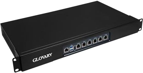 Glovary 19" Firewall Rackmount Hardware Quad Core i5 1135G7, 6 x i225V 2.5GbE LAN, DDR4 32GB RAM 1TB SSD, Network Router Appliance, AES-NI, OPNsense, 2USB3.0, VGA, Console