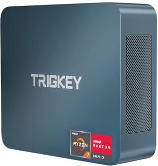 TRIGKEY Mini PC Ryzen7 5800H(Zen 3 Architettura, Max 4.4GHz), 16GB DDR4 3200Mhz 500GB M.2 NVME SSD, S5 Mini Computer, Mini Gaming PC Radeon™ Graphics, 4K 60Hz DP HDMI Type-C WiFi 6 USB 3.2