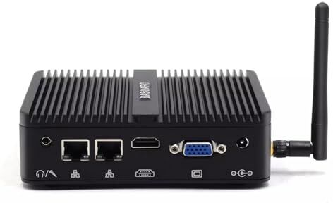 BASOARO Mini Computer, Mini industriale PC, Celeron J4125, 8G RAM 512G SSD, Gigabit Ethernet, Display HD/VGA, 2*RS232 COM porte, WiFi Dual Band, BT, Windows 10 Pro