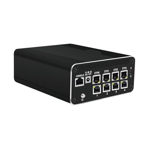 HUNSN Micro Firewall Appliance, Mini PC, pFsense Plus, OPNsense, VPN, Router PC, Intel Core I5 1240P, RJ51f, 8 x 2.5GbE I226-V, 2 x HDMI, DP++, 10Gbps Type-C for data/DP, 16G RAM, 512G SSD