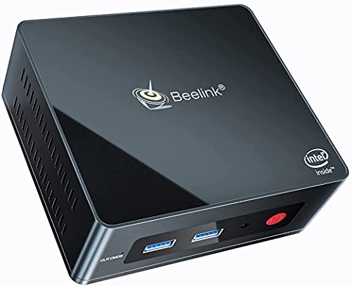 Beelink GK Mini Mini PC con Windows 11 Pro, Quad Core J4125, 2x HDMI Ultra HD 4K, RAM 8 GB DDR4, SSD M.2 256 GB, Slot SATA3 2.5" per HDD/SSD aggiuntivo, Wi-Fi 5 AC, Gigabit Ethernet (256 GB)
