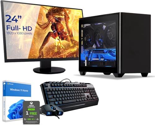 Sedatech Pack Mini-PC Gaming Watercooling • AMD Ryzen 7 5800X • RTX4060Ti • 16Gb RAM • 2Tb SSD M.2 • Windows 11 • Monitor 24