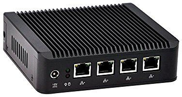 Kettop Pfsense Box Mi19W-S1 Intel J1900 Quad Core CPU Hd Graphics, 4 Gb Ddr3 Ram 256 Gb Ssd, basso consumo energetico, raffreddamento passivo, 4 porte Ethernet