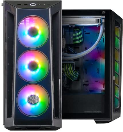 Generico OSGAMING BLACK EVO Pc Gaming i5-13600kf 10 Core fino a 5.10GHz, RTX 4070 12GB, RAM DDR4 32 GB, SSD NVMe 1000 GB, Dissipatore liquido 240mm, Win 11 Pro, Pc da gaming, Pc desktop gaming