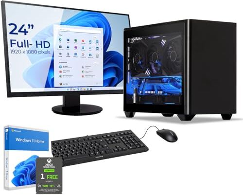 Sedatech Pack Mini-PC Workstation Watercooling • Intel i9-14900KF • RTX3050 • 32Gb DDR5 • 2Tb SSD M.2 • Windows 11 • Monitor 24