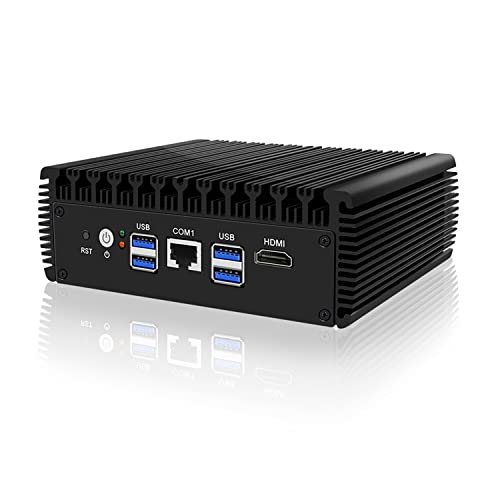 HUNSN Micro Firewall Appliance, Mini PC, pFsense, OPNsense, Untangle, VPN, Router PC, Intel I5 1135G7, RJ07k, AES-NI, 6 x Intel 2.5GbE I225-V LAN, COM, HDMI, Sim Slot, 4G RAM, 128G SSD