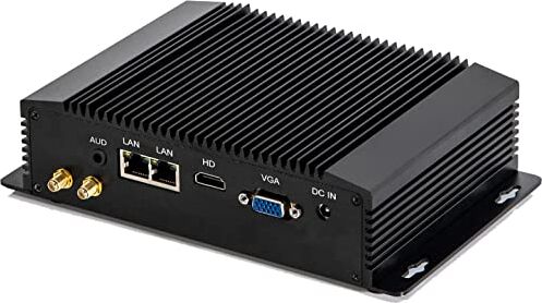 Partaker Industrial Computer, Fanless Mini PC,IPC,Intel Core i3 4005U,Windows 10 Pro or Linux Ubuntu, Dual Lan,VGA,HD,2xCOM,4xUSB 3.0,WiFi,8GB Ram 256GB SSD 1TB HDD