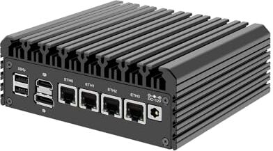 HUNSN Micro Firewall Appliance, Mini PC, pFsense, OPNsense, VPN, Router PC, Intel N5105, RJ03a, AES-NI, 4 x Intel 2.5GbE I226-V LAN, Type-C, TF, M.2 WiFi 6 Slot, 4G RAM, 64G SSD