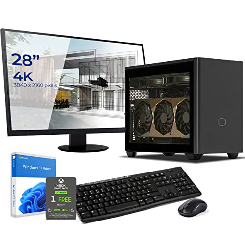 Sedatech Pack Mini-PC Workstation • AMD Ryzen 7 7700X • RTX4070 Super • 64Gb DDR5 • 2Tb SSD M.2 • Win 11 • Monitor 28