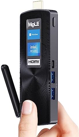 Mele PCG02 Mini PC Stick senza ventola Windows 11 Pro Celeron J4125 (fino a 2,7GHz) 8GB LPDDR4 128GB ROM Micro Computer 4 Core 4 Threads Piccolo Desktop con Gigabit Ethernet, 4K HDMI