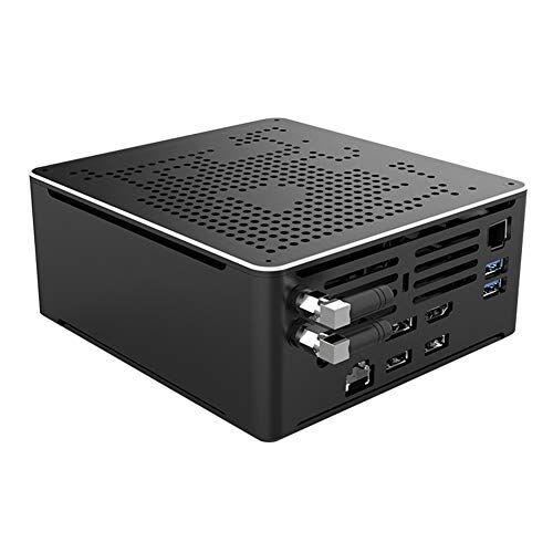 Partaker Powerful Gaming Computer, Intel Xeon E-2186M, Desktop PC, 6 Cores 12 Threads, Fan Mini PC, Windows 11 Pro, 2xNICs, 4xUSB 3.0, 2xUSB 2.0, HD/DP Port,16GB Ram 512GB SSD