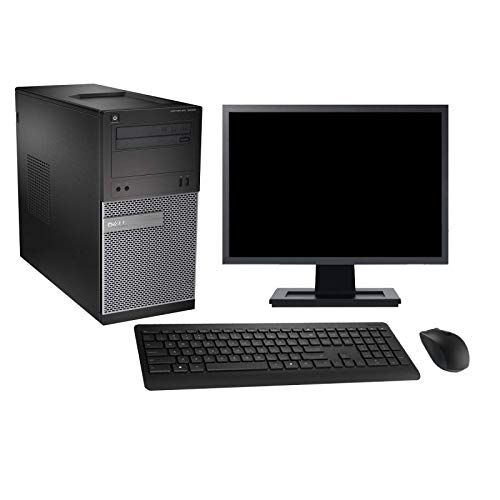 Dell PC Tower 3020, schermo da 19pollici, Intel i3-4130, RAM 8 GB, disco 250 GB, Windows 10, Wi-Fi, ricondizionato