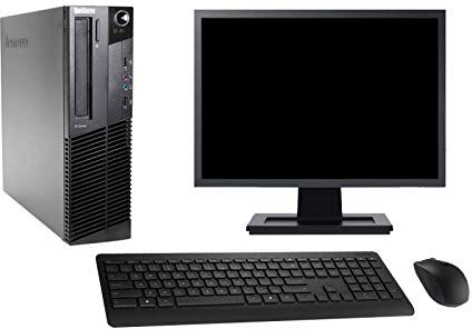 Lenovo PC M82 SFF Schermo 19" Intel Core i3-2100 RAM 8GB SSD 120GB Windows 10 WiFi (rigenerato)